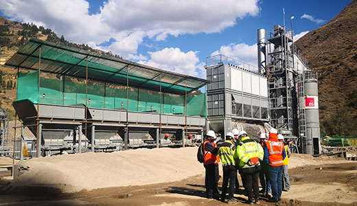 D&G асфальт қоспалау зауыты Перуде құрылысқа енгізілді