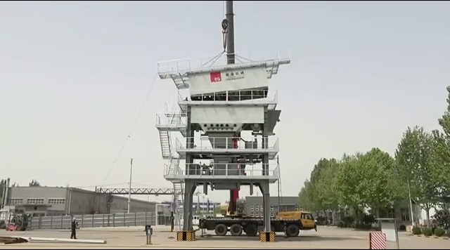 D&G Machinery компаниясының DG5000 асфальт араластыру зауыты алдын ала құрастырылуда